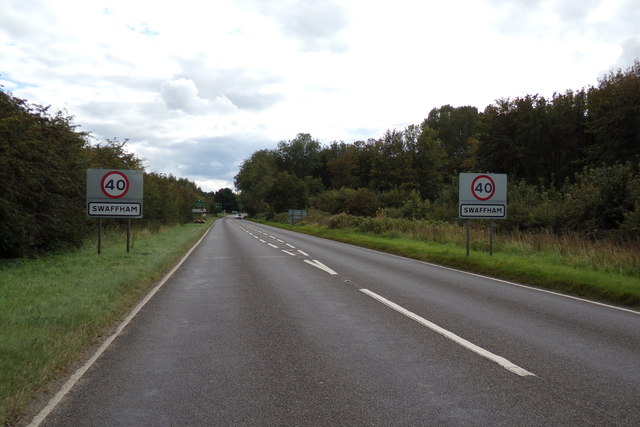 Entering Swaffham on the A1065 Castle Acre Road