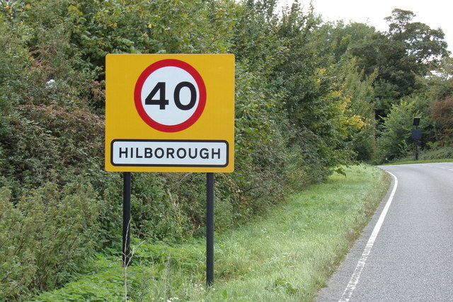 Hilborough Village Name sign