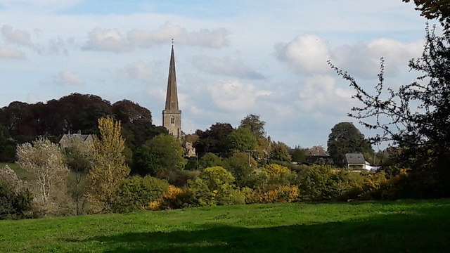 Church Hanborough from the west
