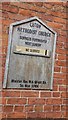 Plaque on Coton Methodist Church