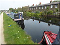 Narrow boats on the River Lee Navigation near Enfield Lock