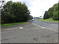 Glasgow Road (A872) at its junction with an Industrial Estate road in Dennyloanhead