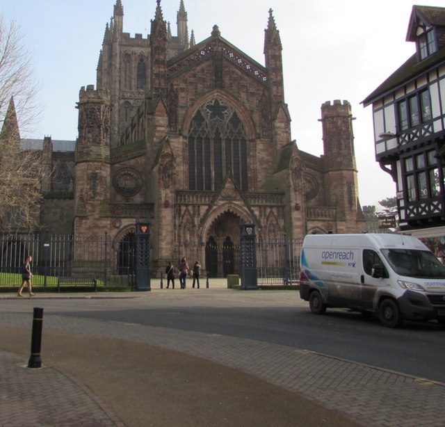 West side of Hereford Cathedral