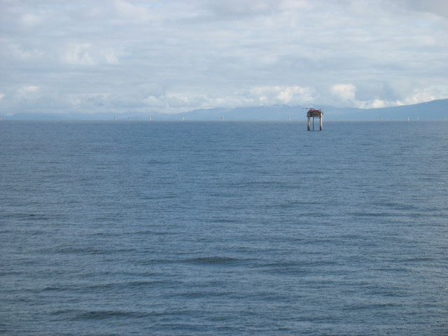 Gas platform in Morecambe Bay
