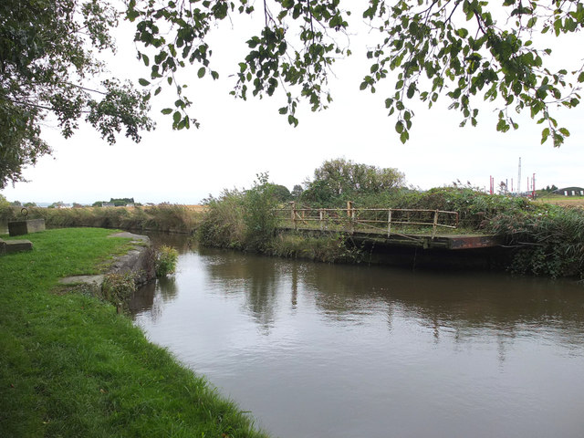 Disused swing bridge on the Leeds - Liverpool Canal at Gorst Lane