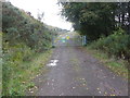 Gated Track entering forestry at Littlerig