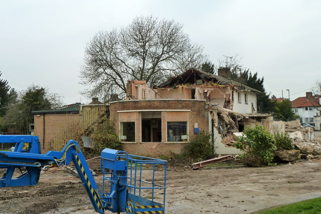 Demolition of The Mill pub, Mill Hill
