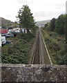 Rhondda Line railway south from Llwynypia