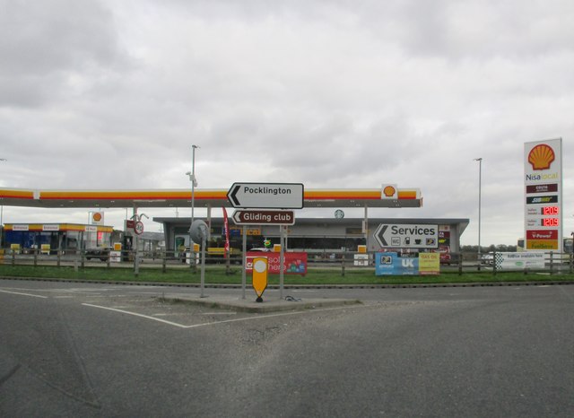 Petrol  station  and  services  on  A1079  York  Road