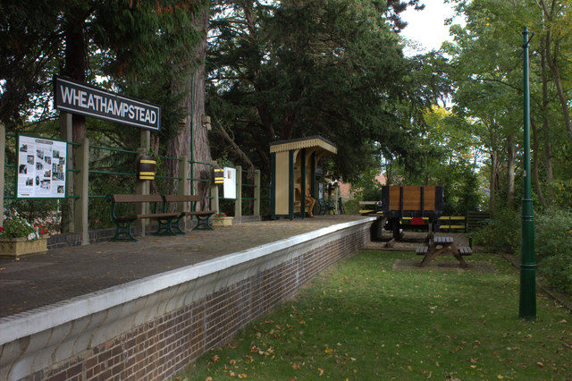 Wheathampstead station restored platform