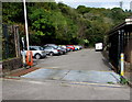 Cattle grid across the entrance to Itec Llwynypia 