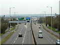 A1 approaching M1 and A41 junction