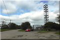 Communications mast at Castle Cross