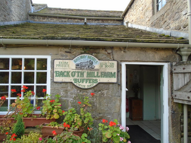 The entrance to Buffers Coffee Shop, Back o' th' Hill farm