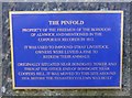 NU1813 : Plaque on Alnwick Pinfold by Russel Wills