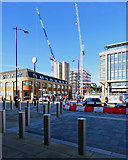 TL4657 : Cranes over Station Road by John Sutton