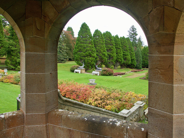 Outlook over the formal garden, Ardross Castle