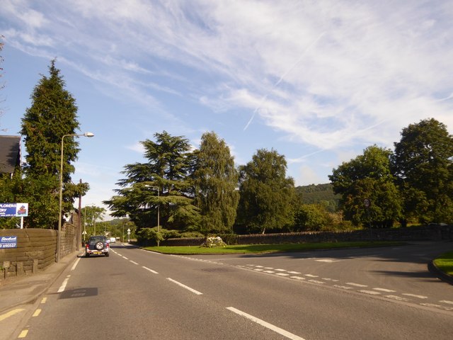 Junction of Dale Road South (A6) with Greenaway Lane