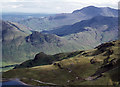 NY2807 : Looking south from Pavey Ark by Ian Taylor