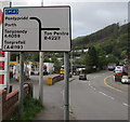 Directions sign, Salem Terrace, Llwynypia