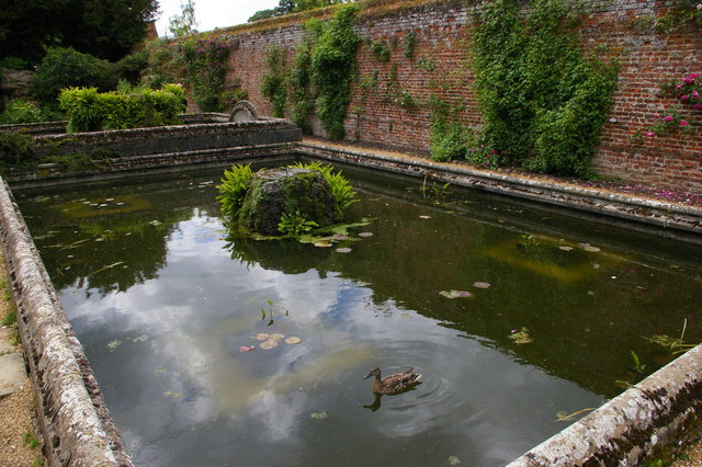 Water basins in the walled garden, Audley End