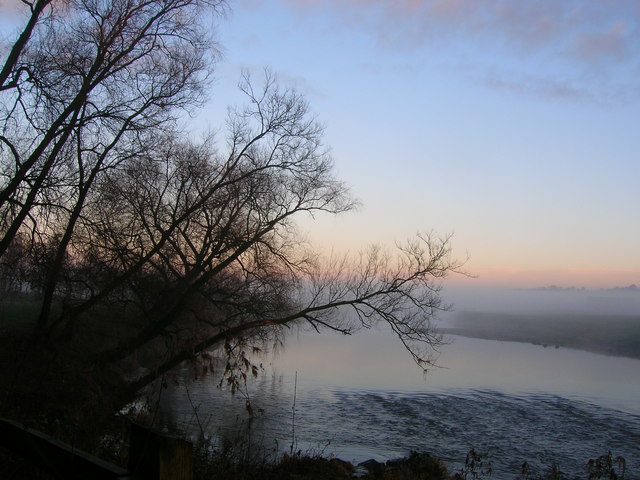 Mist rising from the Ribble south of Ribchester