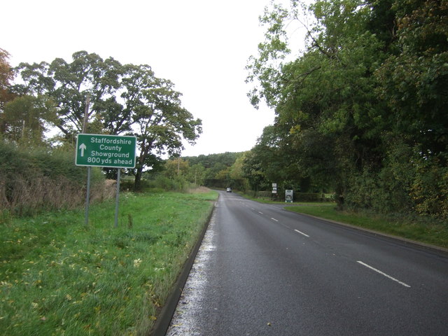 A518 towards Weston 