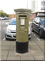 NZ3265 : Golden postbox, Grange Road, Jarrow by Graham Robson