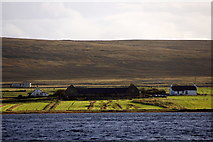 HP6208 : Gerdie, Baltasound, from across the voe at Buness by Mike Pennington