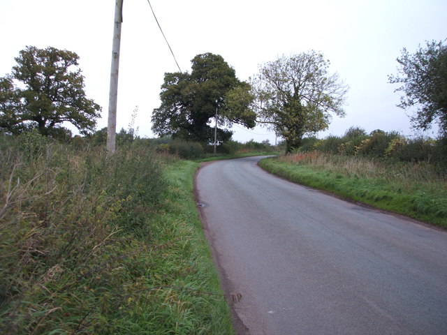 Bend in Belmot Road towards Tutbury