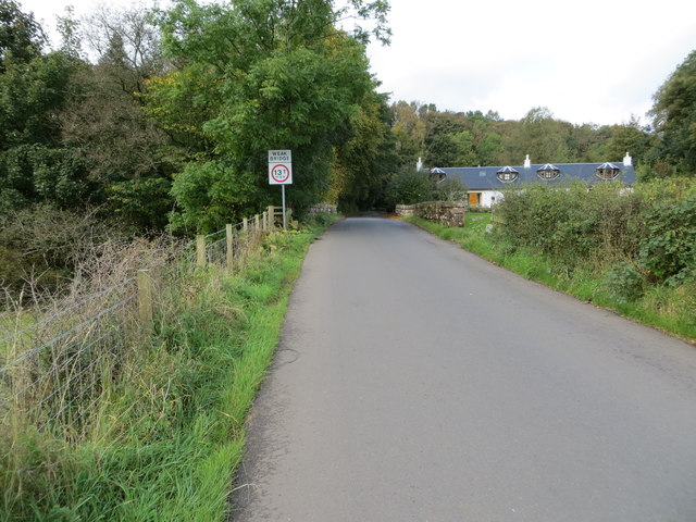 Road and Bridge over Endrick Water at Graystone
