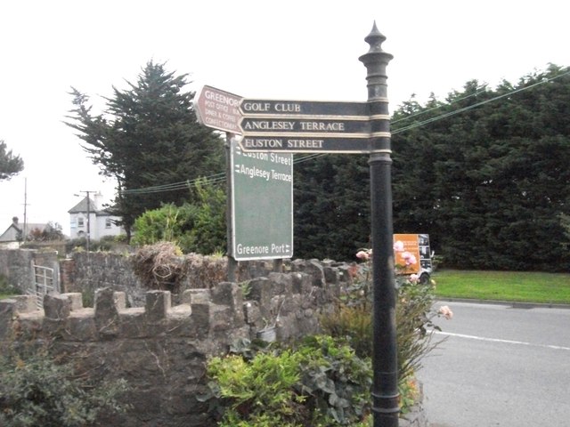 Sign posts in the Port of Greenore