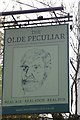 The sign of The Olde Peculiar