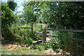 Stile and footbridge near Denshot Farm