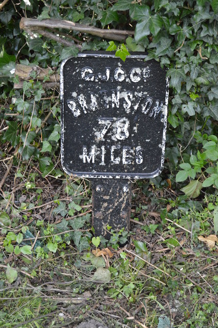 Milepost by Grand Union Canal