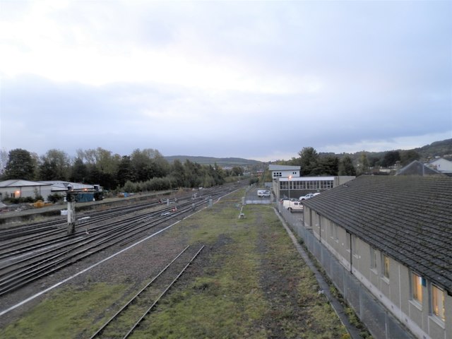 Railway lines towards the south near Perth Station