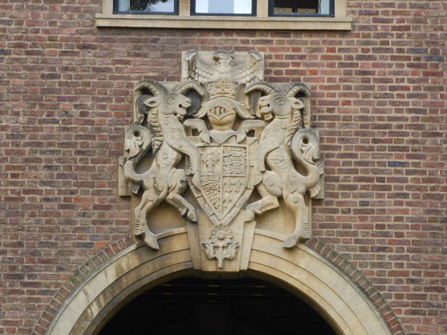 Crest above doorway