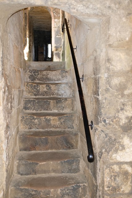 Barnard Castle: stair to round tower