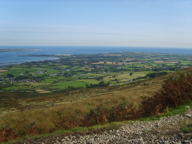 Fertile coastal lowlands between the Carlingford Mountains and Carlingford Lough