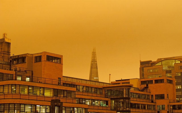 London Sky after Hurricane Ophelia