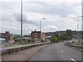 Southbound slip road onto A500 at Cliff Vale