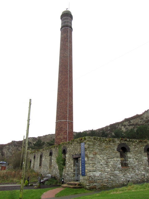 Old brickworks' chimney at Holyhead
