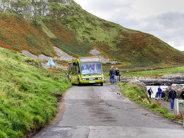 Shuttle Bus Arriving at The Giant's Causeway