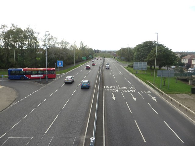 Looking west along Leam Lane, Simonside