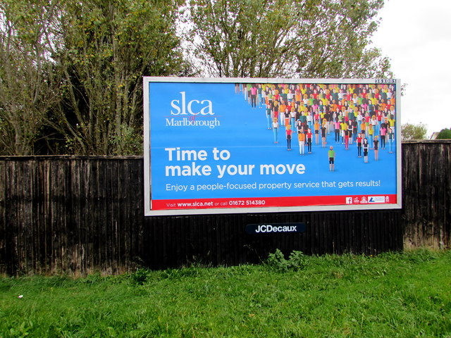 SLCA of Marlborough advert facing London Road, Marlborough
