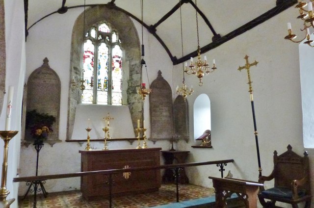 Interior of St. Anthony's church at St. Anthony-in-Meneage