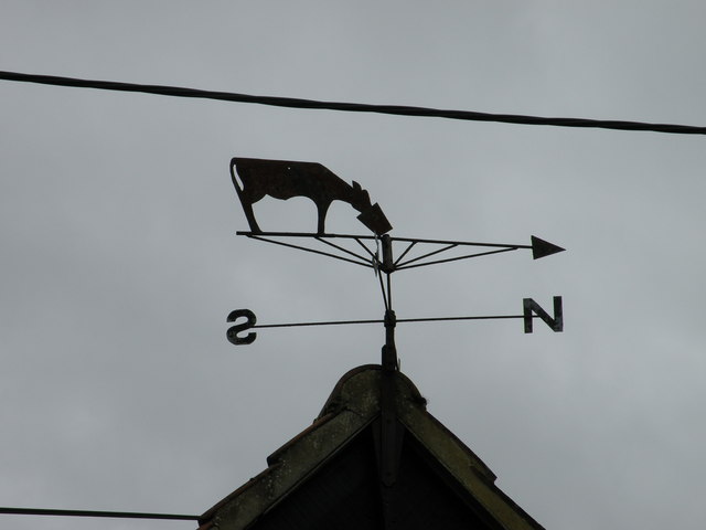 Weather vane on Willowmere Farm