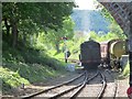 Loco running round at Carrog station