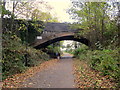 Cheltenham Spa Footpath Cycle Way In Autumn Along Old Railway Trackbed