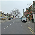 Up Bobbers Mill Road on an overcast morning